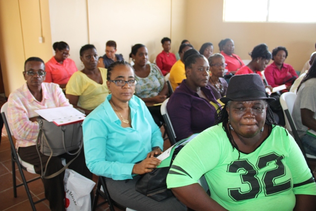 Participants of the opening ceremony of the Gingerland Community-Based Tourism Workshop hosted by the Ministry of Tourism in collaboration with the Organisation of the Eastern Caribbean States and Youth Path Incorporated on June 27, 2016, at the Hardtimes Conference Centre in Gingerland